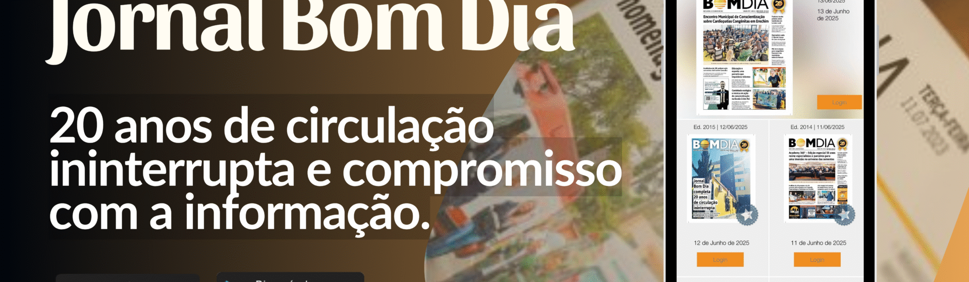 Jornal Bom Dia celebra 20 anos de história